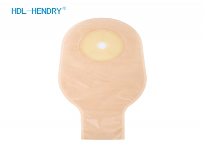 Skin color one piece colostomy bag