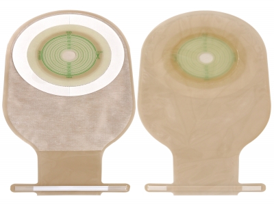 Skin color one piece colostomy bag